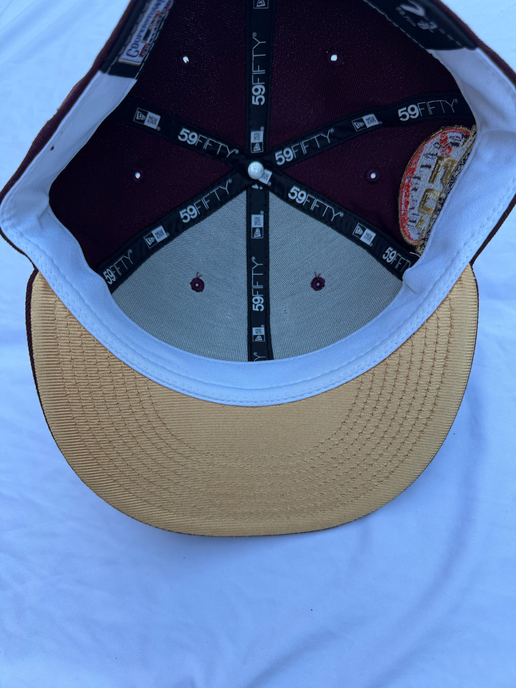 Inside view of hat 