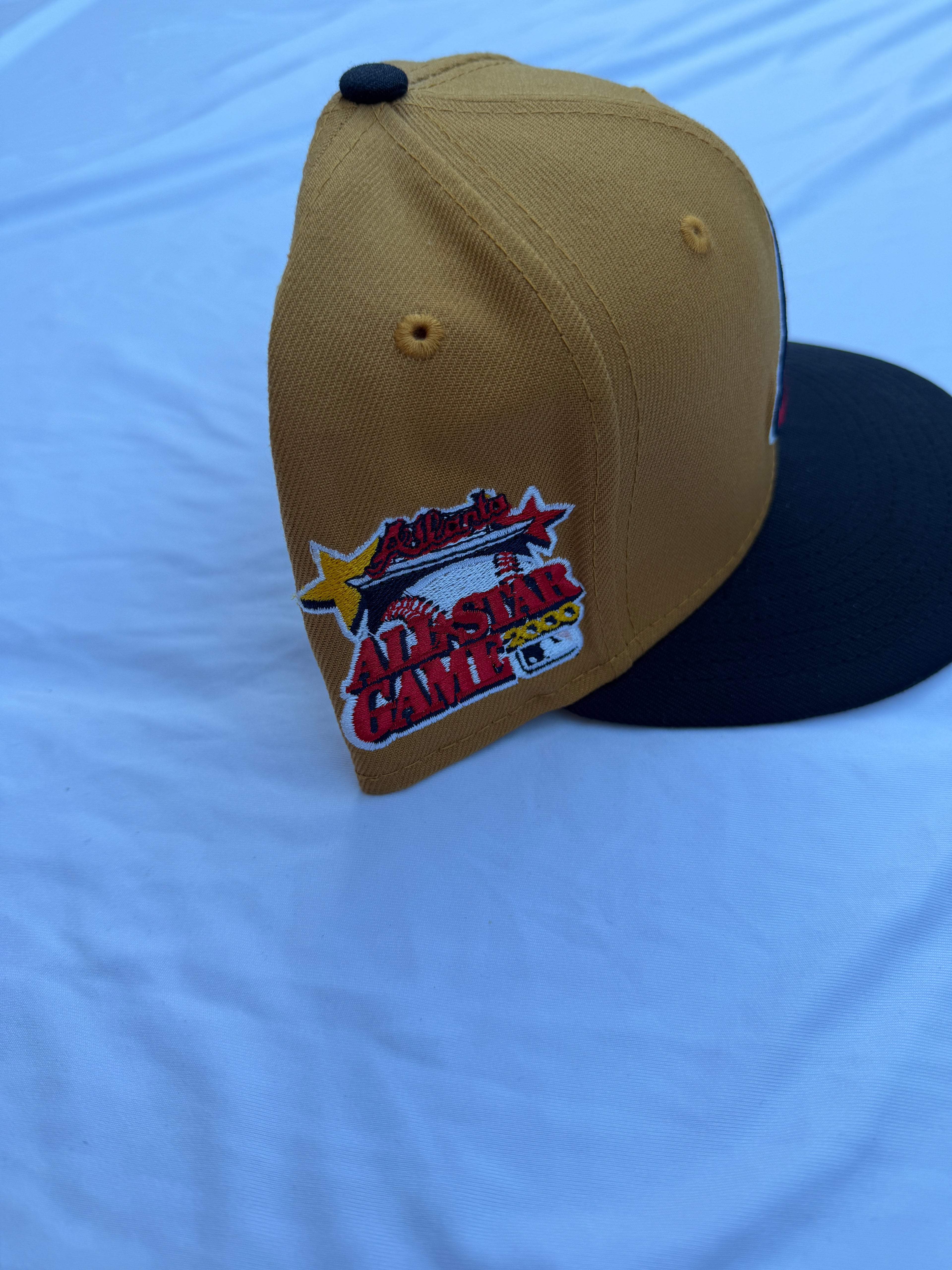 Gold brown with blue brim, All star game patch on left side 