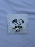 Black “UNMLTD” Clip with silver outline for brim of hat