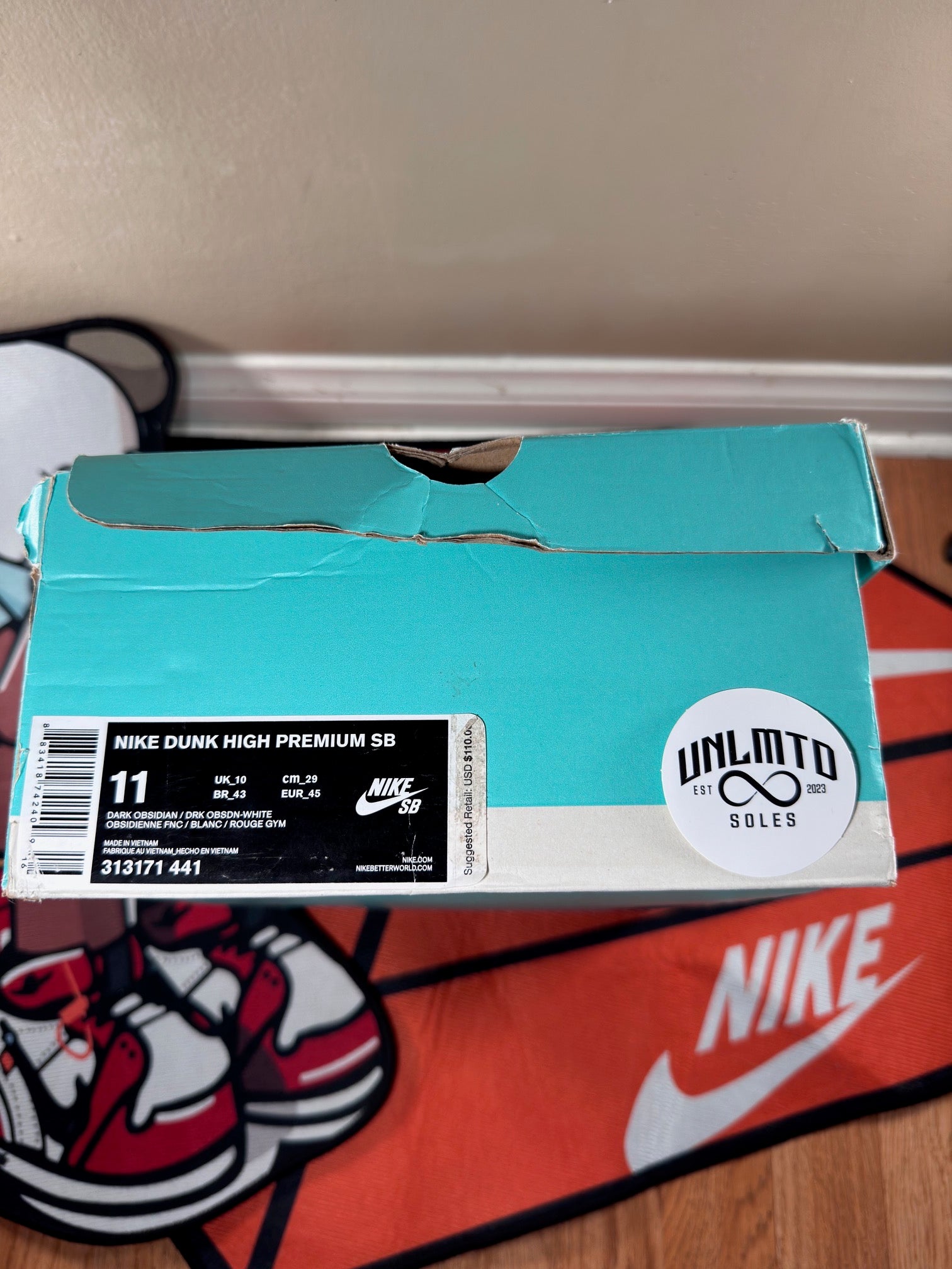 Blue Nike sb box size 11