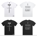 Short sleeve it is finished T shirt in black and white