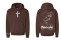 Tetelastai Brown Hoodie with Jesus image in the back 